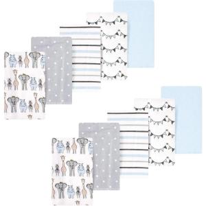 image:imageLuvable Friends Hudson Baby Flannel Burp Cloths 10pk Cuddle BearsRoyal Safari Wildlife