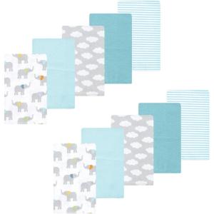 image:imageLuvable Friends Hudson Baby Flannel Burp Cloths 10pk Cuddle BearsSoft Elephant