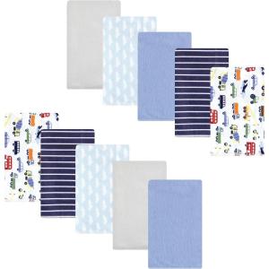 image:imageLuvable Friends Hudson Baby Flannel Burp Cloths 10pk Cuddle BearsVehicle Adventure