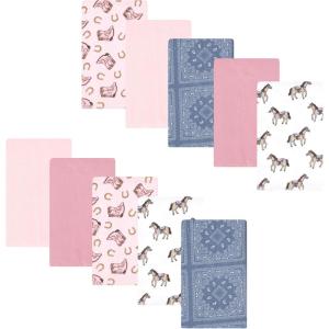 image:imageLuvable Friends Hudson Baby Flannel Burp Cloths 10pk Cuddle BearsWestern Cowgirl