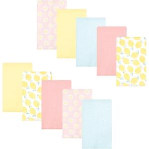 image:imageLuvable Friends Hudson Baby Flannel Burp Cloths 10pk Cuddle BearsYellow Daisy
