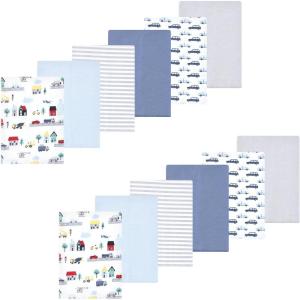 image:imageLuvable Friends Hudson Baby Flannel Burp Cloths 12pk Jungle SafariMetro City Life