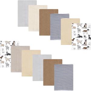 image:imageLuvable Friends Hudson Baby Flannel Burp Cloths 12pk Jungle SafariPlayful Handsome Pups