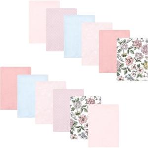 image:imageLuvable Friends Hudson Baby Flannel Burp Cloths 12pk Jungle SafariVintage Floral