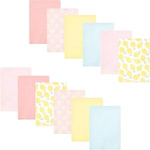 image:imageLuvable Friends Hudson Baby Flannel Burp Cloths 12pk Jungle SafariYellow Daisy