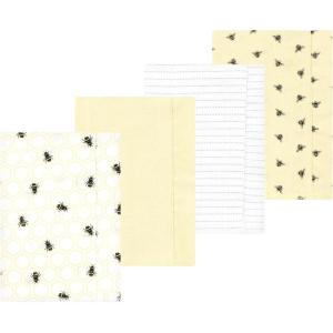 image:imageLuvable Friends Hudson Baby Flannel Burp Cloths 4pk Woodland ForestGolden Bees