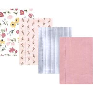 image:imageLuvable Friends Hudson Baby Flannel Burp Cloths 4pk Woodland ForestPainted Floral