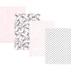 image:imageLuvable Friends Hudson Baby Flannel Burp Cloths 4pk Woodland ForestRose Ribbons