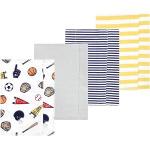 image:imageLuvable Friends Hudson Baby Flannel Burp Cloths 4pk Woodland ForestSports