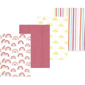 image:imageLuvable Friends Hudson Baby Flannel Burp Cloths 4pk Woodland ForestSunny Sky