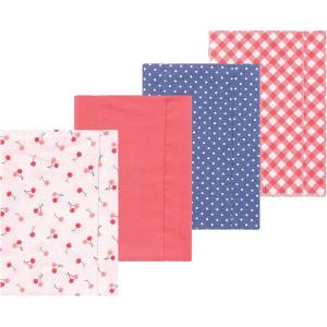 image:imageLuvable Friends Hudson Baby Flannel Burp Cloths 4pk Woodland ForestSweet Cherries