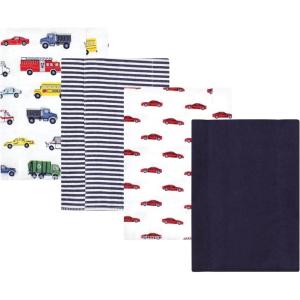 image:imageLuvable Friends Hudson Baby Flannel Burp Cloths 4pk Woodland ForestTravel Adventures