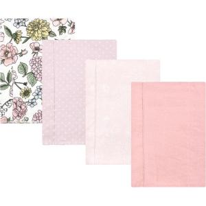 image:imageLuvable Friends Hudson Baby Flannel Burp Cloths 4pk Woodland ForestVintage Floral