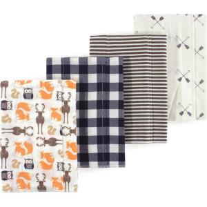image:imageLuvable Friends Hudson Baby Flannel Burp Cloths 4pk Woodland ForestWoodland Forest