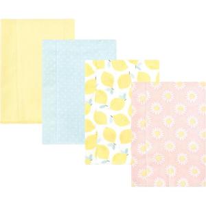 image:imageLuvable Friends Hudson Baby Flannel Burp Cloths 4pk Woodland ForestYellow Daisy