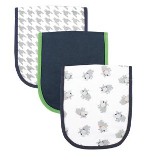image:imageLuvable Friends Unisex Baby Cotton Burp Cloths with Fiber Filling Blue Boy Mommy One SizeDog
