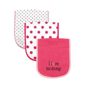image:imageLuvable Friends Unisex Baby Cotton Burp Cloths with Fiber Filling Blue Boy Mommy One SizeGirl Mommy