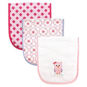 image:imageLuvable Friends Unisex Baby Cotton Burp Cloths with Fiber Filling Blue Boy Mommy One SizeOwl