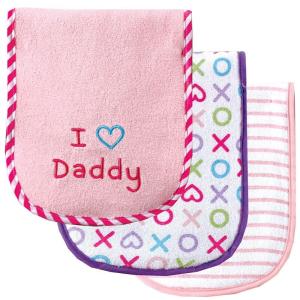 image:imageLuvable Friends Unisex Baby Cotton Burp Cloths with Fiber Filling Blue Boy Mommy One SizePink Dad