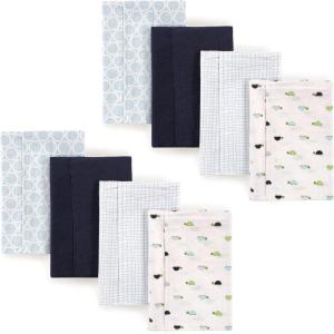 image:imageLuvable Friends Unisex Baby Cotton Flannel Burp Cloths Sailboat One SizeTurtles 8 Pack