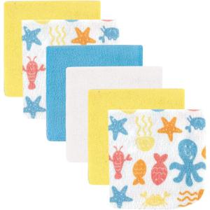 image:imageLuvable Friends Unisex Baby Cotton Rich Washcloths Blue Sea Creatures One SizeYellow Sea Creatures