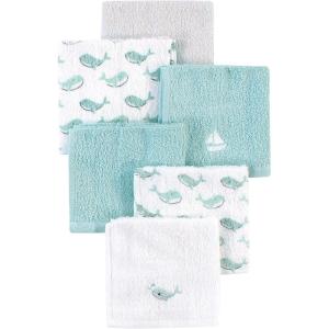 image:imageLuvable Friends Unisex Baby Super Soft Cotton Washcloths Duck One SizeBlue Whale