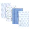 image:imageLuvable Friends Cotton Poly Flannel Burp Cloths Multipack Boy Feathers 8Pack One SizeBlue 8pack