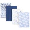 image:imageLuvable Friends Cotton Poly Flannel Burp Cloths Multipack Boy Feathers 8Pack One SizeBoy Clouds 8pack