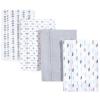 image:imageLuvable Friends Cotton Poly Flannel Burp Cloths Multipack Boy Feathers 8Pack One SizeBoy Feathers 8pack