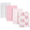 image:imageLuvable Friends Cotton Poly Flannel Burp Cloths Multipack Boy Feathers 8Pack One SizeFloral 8pack