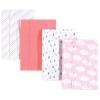 image:imageLuvable Friends Cotton Poly Flannel Burp Cloths Multipack Boy Feathers 8Pack One SizeGirl Clouds 8pack