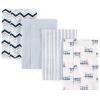 image:imageLuvable Friends Cotton Poly Flannel Burp Cloths Multipack Boy Feathers 8Pack One SizeTrain 8pack
