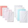 image:imageLuvable Friends Girl Cotton Flannel Burp Cloth 8Pack Rainbow LoveClouds Basic Elephant
