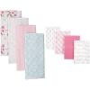 image:imageLuvable Friends Girl Cotton Flannel Burp Cloth 8Pack Rainbow LoveFloral Bird