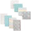 image:imageLuvable Friends Unisex Baby Cotton Flannel Burp Cloths and Receiving Blankets 8Piece Birdies One SizeBasic Elephant