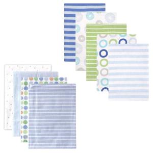 image:imageFlannel Receiving Blanket 9PackBlue CirclesDots