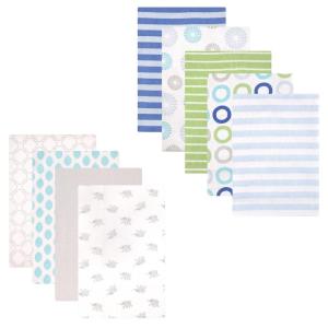 image:imageFlannel Receiving Blanket 9PackBlue CirclesElephant