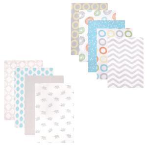 image:imageFlannel Receiving Blanket 9PackGray ChevronElephant