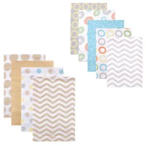 image:imageFlannel Receiving Blanket 9PackGray ChevronTan Chevron