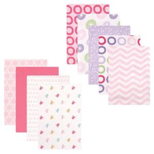 image:imageFlannel Receiving Blanket 9PackPink ChevronBirdies
