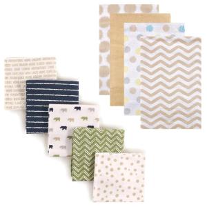 image:imageFlannel Receiving Blanket 9PackRhinoTan Chevron