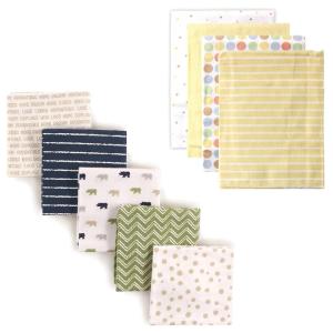 image:imageFlannel Receiving Blanket 9PackRhinoYellow Dots