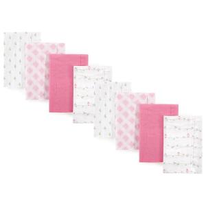 image:imageLuvable Friends Cotton Poly Flannel Burp Cloths Multipack Boy Feathers 8Pack One SizeBird 8pack