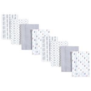 image:imageLuvable Friends Cotton Poly Flannel Burp Cloths Multipack Boy Feathers 8Pack One SizeBoy Feathers 8pack