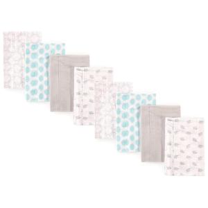 image:imageLuvable Friends Cotton Poly Flannel Burp Cloths Multipack Boy Feathers 8Pack One SizeElephant 8pack