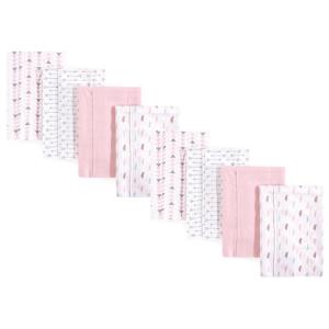 image:imageLuvable Friends Cotton Poly Flannel Burp Cloths Multipack Boy Feathers 8Pack One SizeGirl Feathers 8pack