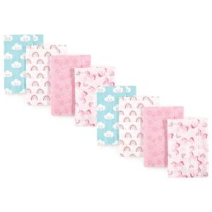 image:imageLuvable Friends Cotton Poly Flannel Burp Cloths Multipack Boy Feathers 8Pack One SizeRainbow 8pack