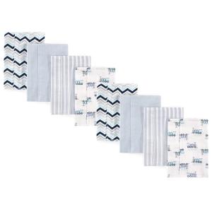 image:imageLuvable Friends Cotton Poly Flannel Burp Cloths Multipack Boy Feathers 8Pack One SizeTrain 8pack
