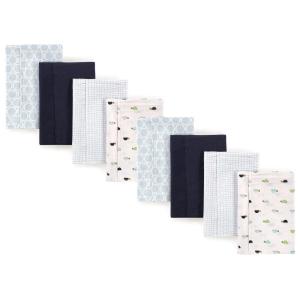 image:imageLuvable Friends Cotton Poly Flannel Burp Cloths Multipack Boy Feathers 8Pack One SizeTurtle 8pack