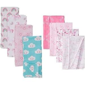 image:imageLuvable Friends Girl Cotton Flannel Burp Cloth 8Pack Rainbow LoveRainbow Love